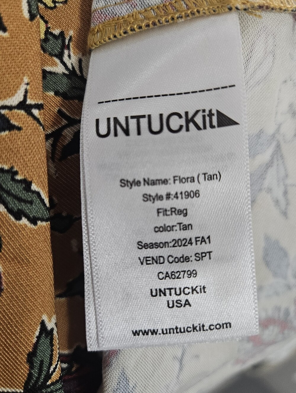NWT Untuckit Printed Flora Dress Size L - Picture 7 of 10